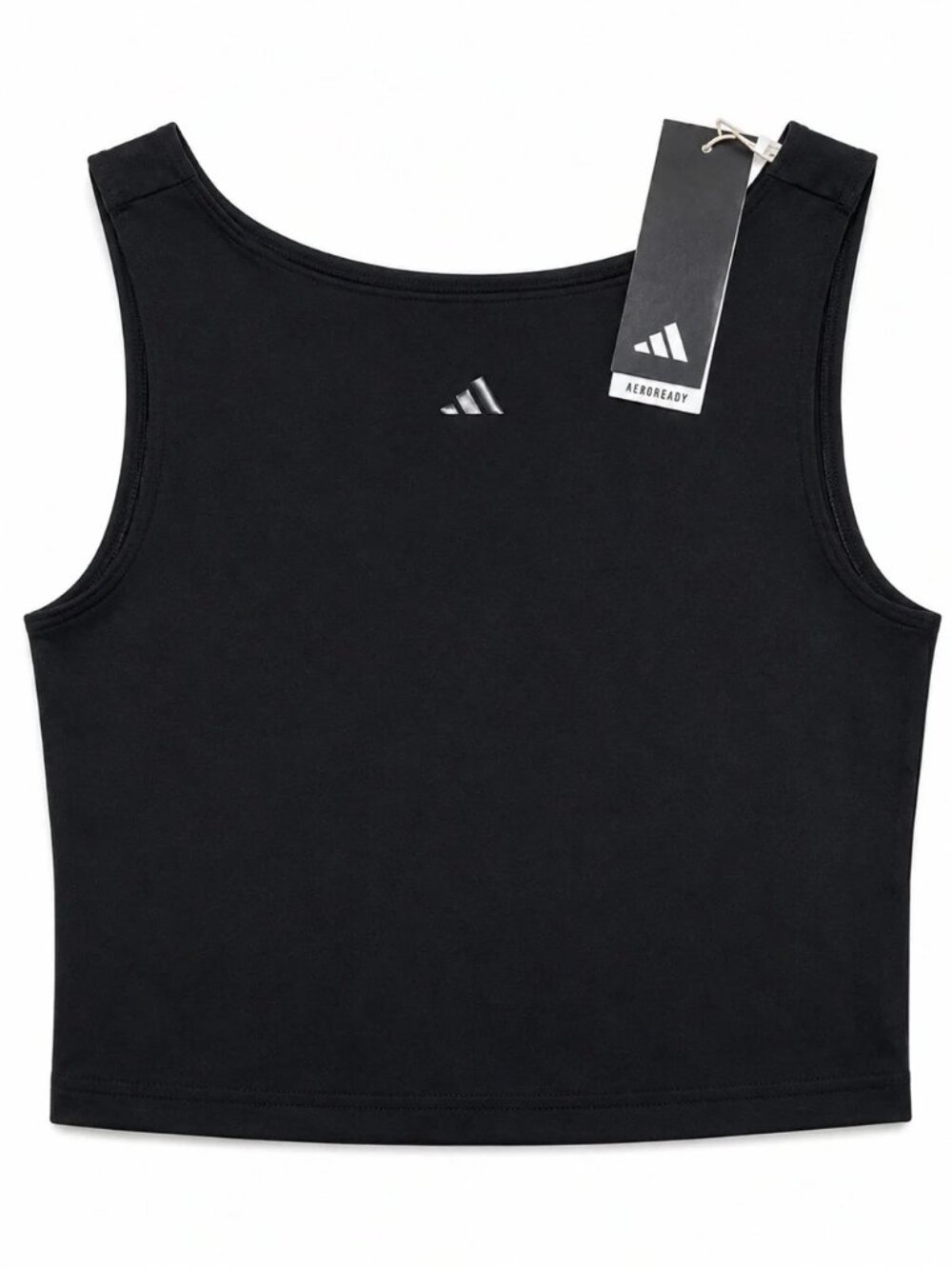 Adidas Black Athletic Crop Tank - AEROREADY